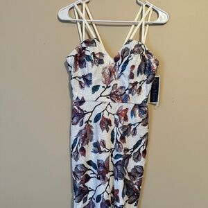 Dear Moon Women's Sequin Floral Multi Color Dress Size 1
